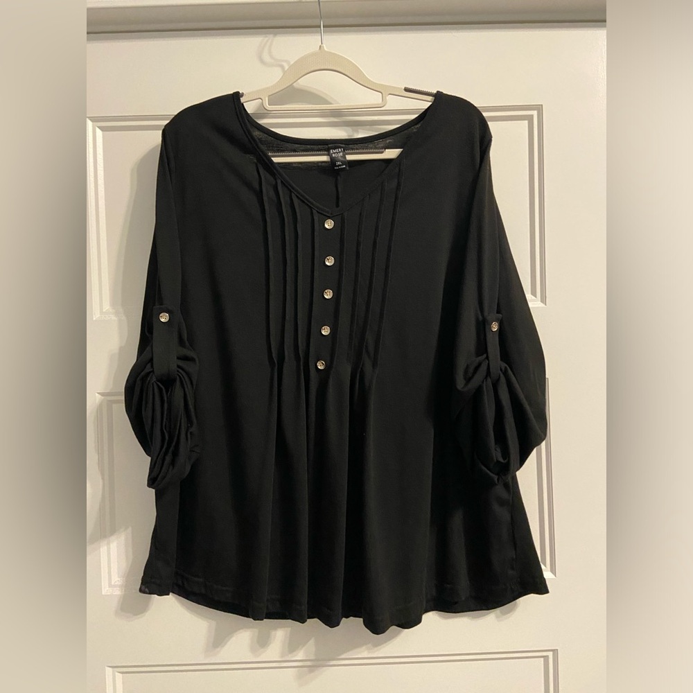 Emery Rose Black Casual Shirt